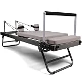 ZEOYHPOR Reformador De Pilates Portátil Multifuncional Máquina De Pilates Plegable Cama Pilates Intensidad Regulable Equipo Ejercicio Yoga Equipo Entrenamiento para Hacer Ejercicio En Casa,C