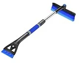 TSOLAY Rascador de Hielo y Cepillo de Nieve 2 en 1, para Ford Focus 2019-2023 Coche raspador Hielo Coche Cepillo Nieve Desmontable Escoba,B