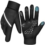 OOPOR Guantes térmicos de invierno para correr,resistentes al viento,para pantalla táctil,antideslizantes,guantes deportivos UltraLight con forro polar grueso para senderismo,conducción,escalada,
