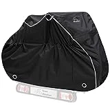 Team Obsidian, 210D/ 300D Oxford Cubierta Impermeable para Bicicleta Protección UV Anti Polvo Lluvia con Orificios de Bloqueo para Bicicleta de montaña/Bicicleta de Carretera/Bicicleta de Ruta