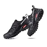 Zapatillas Trail Running Hombre Mujer Zapatos Trekking Impermeables Zapatillas de Senderismo Calzado Deportivas Negro 40