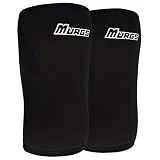Murgs Rodilleras Par 7mm, Rodilleras para Crossfit, levantamiento de pesas, sentadillas, levantamiento de pesas, rodilleras para hombre/mujer Negro XXL