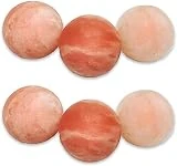 GAJUST Cristales y Piedras Naturales del Himalaya SPA Sal Masaje Piedra Terapia Sal for el Cuerpo sueño ansiedad estrés Regalo 6 uds (Color : Round Ball, Size : 6pcs)