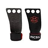 PicSil RX Calleras para Cross Training, Carbon Grips para Gimnasio, Calistenia, Box, Halterofilia, Gimnasia, Previenen Ampollas y Desgarros, Mayor Resistencia y Protección, Unisex (XL, Rojo 3H)