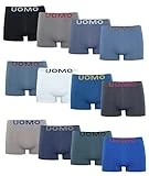 Channo Calzoncillos de Hombre, Boxer Lycra, sin Costuras Liso y con Color Uniforme - Pack 12, Multicolor Liso, M