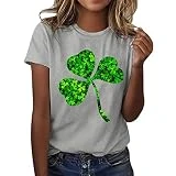 Camisetas casuales para mujer, camisetas estampadas del día de San Patricio, camisetas suaves, camisetas de manga corta, cuello redondo, sudaderas de moda, camiseta elástica, camiseta blanca, camiseta