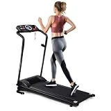 COSTWAY Cinta de Correr Plegable, Velocidad 1,0-10,0 km/h, Cinta de Andar con 12 Programas, Panel de Control, Sensores para la Frecuencia Cardiaca, Llave de Seguridad, Walking Pad Peso máx. 100kg