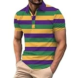 Top Camisetas Retro Futbol Primavera Verano Casual Manga Corta Botón Solapa Manga Corta Camiseta Púrpura S-3XL (A-Purple, XXXL)