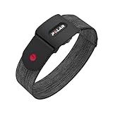 Polar Verity Sense - Brazalete para sensor óptico de FC, ANT+ Bluetooth Dual, Sensor de FC para hacer deporte con un solo botón, Negro/Gris, Compatible con Peloton y más, Amazon Exclusive