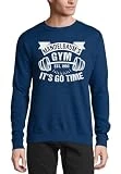 Mandelbaum's Gym It's Go Time - Sudadera de algodón, color azul marino, azul marino, L