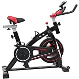 ISE Bicicleta Estática, Volante de Inercia, Ajustable Resistencia,Bicicleta Fitness de Gimnasio Ejercicio con Pantalla,Soporte, Sillín Ajustable,SY-7802