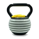 HxG.Kettlebell Ajustable o Pesa Rusa de 2,5kg a 18 kg de Carga y Peso Variable con Discos, Juego de Pesas Rusas, Campana con Pesos Entrenamiento de Fuerza Crosstraining