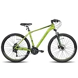 Hiland 27,5 Pulgadas Bici Bicicleta de Montaña Bike 27 Velocidades con Cuadro de Aluminio 495 mm Freno de Disco Lock-out y Horquilla de Suspensión Verde…