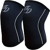 Rodilleras (1 par), rodilleras de compresión de neopreno de 7 mm, gran apoyo para entrenamiento cruzado, levantamiento de pesas, levantamiento de potencia, sentadillas, baloncesto y más