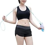 Pérdida de Peso Cuerda de conteo-Saltar Quema de Grasa para Estudiantes Fitness Cuerda electrónica-Skipping Timing Fitness & Yoga Equipment Colchoneta De Seguridad Gimnasia (Blue, One Size)