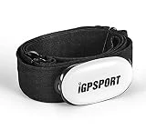 Sensor de Frecuencia Cardíaca iGPSPORT HR40 Bluetooth y Ant + para Correr,Ciclismo, Gimnasio y Compatible con Garmin Polar Wahoo (Correa para el Pecho Suave)