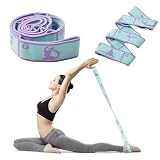 Moguri Correa de yoga con 8 bandas de resistencia para estiramientos efectivos y entrenamiento de yoga, banda elástica de fitness, banda de gimnasia en una para entusiastas del yoga y deportistas