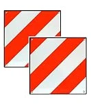 Placa V20 ABS (Pack 2 Uds.) Flexible. Especial Portabicicletas y Carga Saliente. 50 X 50 cm HOMOLOGADA. con Protección Anti Arañazos.