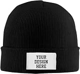 Gorro de punto personalizado, gorro cálido de invierno, para hombres y mujeres, gorro de punto de tobogán de esquí, gorro con puños, gorro personalizado con foto, texto, gorras clásicas para mamá,
