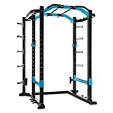 Capital Sports Amazor Pro - Jaula musculación Multifuncional, Power Rack, hasta 500 kg, J-Cups para 350 kg, Monkey Bars para 200 kg, dominadas Torre, Ajustable, Acero Revestido Polvo, Antracita
