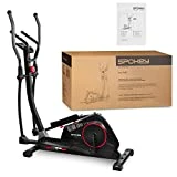Spokey ALEAR Bicicleta elíptica con Longitud de zancada Ajustable, Bicicleta elíptica magnética, Robusta y compacta, Ajuste de la Resistencia magnética en 8 Pasos, medición del Pulso