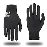 BORLENI Guantes Interiores Unisex Ultraligero Elástico Secado Rrápido por Ciclismo, Running, Camping, Senderismo, Escalada, Esquiar Negro Talla única