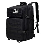 EDIFIT, Mochila Crossfit, 45L, Militar, Tactica, para Gimnasio, Senderismo, Acampada o Supervivencia, Unisex, Impermeable, Resistente, con Multiples Bolsillos (Black II)
