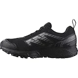 Salomon Wander Gore-Tex Zapatillas Trail Running Hombre, Impermeables, Suela con Fuerte Agarre y Sujeción, Tejido Suave, Zapatos de Senderismo, Black, 43 1/3