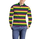 Camisa de manga larga para hombre Top de color en contraste Estilo deportivo informal Yellow,Green (B-Green, XL)