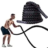 PROIRON Cuerdas de Batalla 9M/12M, Cuerda de Batalla para Gimnasio de Entrenamiento físico, Cuerdas de Ejercicio Pesado de 38mm, Cuerda de ondulación para Entrenamiento de Fuerza
