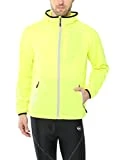 Ultrasport Chaqueta multifuncional de hombre Endy con Ultraflow 3.000, ligera y transpirable; por este motivo, ideal como chaqueta de correr, de entrenamiento o de ciclismo, impermeable, Amarillo, M