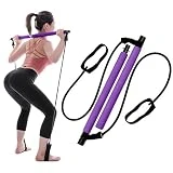 Kit de Barra de Pilates con Banda de Resistencia, expansor de Pecho portátil, Extractor de Brazo, Barra de Pilates, Barra de Ejercicios para Yoga, Fisioterapia, Culturismo, Tra
