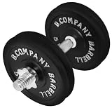 Juego de pesas cortas para 22,5 kg (1 barra corta de 35 cm y discos de 4x5 kg, hierro fundido)