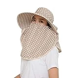 YANFJHV Sombrero de sol de verano para mujer, sombrero de bicicleta transpirable versátil y moderno para el sol, caqui, Talla única