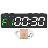 Reloj Temporizador de Gimnasio para Gimnasio en Casa, Temporizador de Entrenamiento Portátil, Reloj de Intervalos con Pantalla Grande, Potente Reloj de Fitness con Imán Incorporado (Verde)