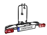 EUFAB 11569 Crow Basic - Portabicicletas para Bicicleta eléctrica (parcialmente montado, para 2 Bicicletas)