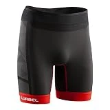 Lurbel Samba Lite Shorts, Mallas Cortas para Correr, Mallas de Hombre, Mallas de Trail Running, Mallas Transpirables. (Marengo-Rojo, Extra Grande - XL)