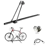 Compatible con Seat Alhambra PORTABICIS DE Acero para Techo DE Coche con Barras Peso MÁX. 15KG Ruedas DE Bicicleta PORTABICIS DE 55MM FIJACIÓN Solo EN Barras PORTAEQUIPAJES