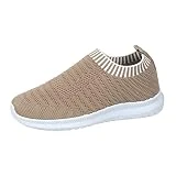 Sandalias de cuña negras para mujer, anchas, ocio, mujer, con cordones, suela suave, zapatos cómodos al aire libre, malla zapatos para correr, moda, deporte, transpirable, zapatillas, Marrón A, 37 EU