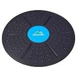 CampTeck U7258 Tabla Equilibrio Fitness, Wobble Balance Board, Plato Inestable Equilibrio, Fuerza - Negro