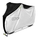 COTOP Funda para Bicicleta, 210T Nylon Cubierta Impermeable para 1-2 Bicicleta Protección UV Anti Polvo Lluvia con Orificio de Bloqueo para Bicicleta de montaña Carretera Eléctricas,XL