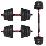 ALLINLIFE Mancuernas 20KG,Pesas y Mancuernas Ajustables, Juego de Mancuernas para Casa,Mancuernas Juego de Pesas con Barra Conexion para Halterofilia