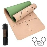 Generic Esterilla Yoga Antideslizante Colchoneta, Esterilla Deporte Antideslizante Ecológica y Natural de 183x65cm, 6mm de Grosor para Pilates,Fitness