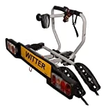 Witter Portabicicletas ZX202EU para el acoplamiento del remolque, soporte de acoplamiento para 2 bicicletas, plegable, 34 kg de carga útil