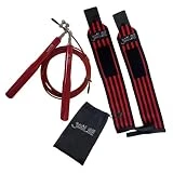souL BE pack comba crossfit + muñequeras gym + bolsa de transporte de nylon. |comba de saltar, muñequeras crossfit, comba boxeo, cuerda saltar crossfit|