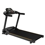Cintas de correr, Cinta de correr eléctrica plegable portátil Gimnasio Cinta de correr ultra silenciosa para el hogar Inclinación ajustable de 2 velocidades, 0,8-12 km/h, Sensor de frecuencia cardíaca