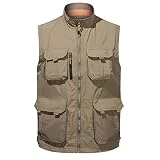 Adhdyuud Photer Tools - Chaqueta sin mangas con múltiples bolsillos para hombre, caqui, XXL