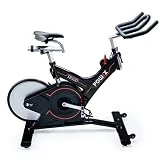 POWRX Bicicleta estática con freno magnético, ergómetro, altura regulable, para el hogar