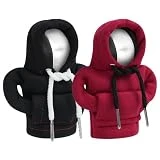 Adiwo Sudadera Marchas Coche, 2 Piezas Shift Knob Hoodie, Funda Cubierta Palanca Cambios, Hoodie Gear Shift Knob Cover, Sudadera Palanca Cambios, Protector de Cambio de Coche para Decoración