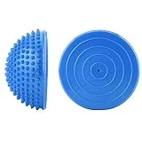 ROLTIN Pelota de Yoga de Medio círculo, masajeador de pies, hemisferio de Erizo de PVC, Pilates físico, Ejercicio físico, Entrenamiento de Habilidades de Equilibrio (Azul), 2 ud